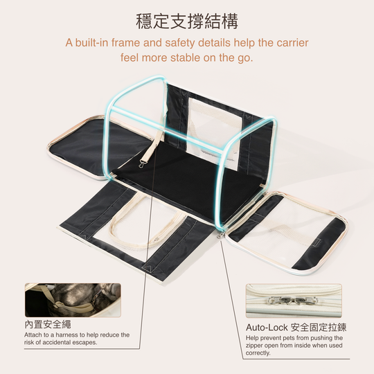 可拆式滾輪寵物旅行袋－天空藍