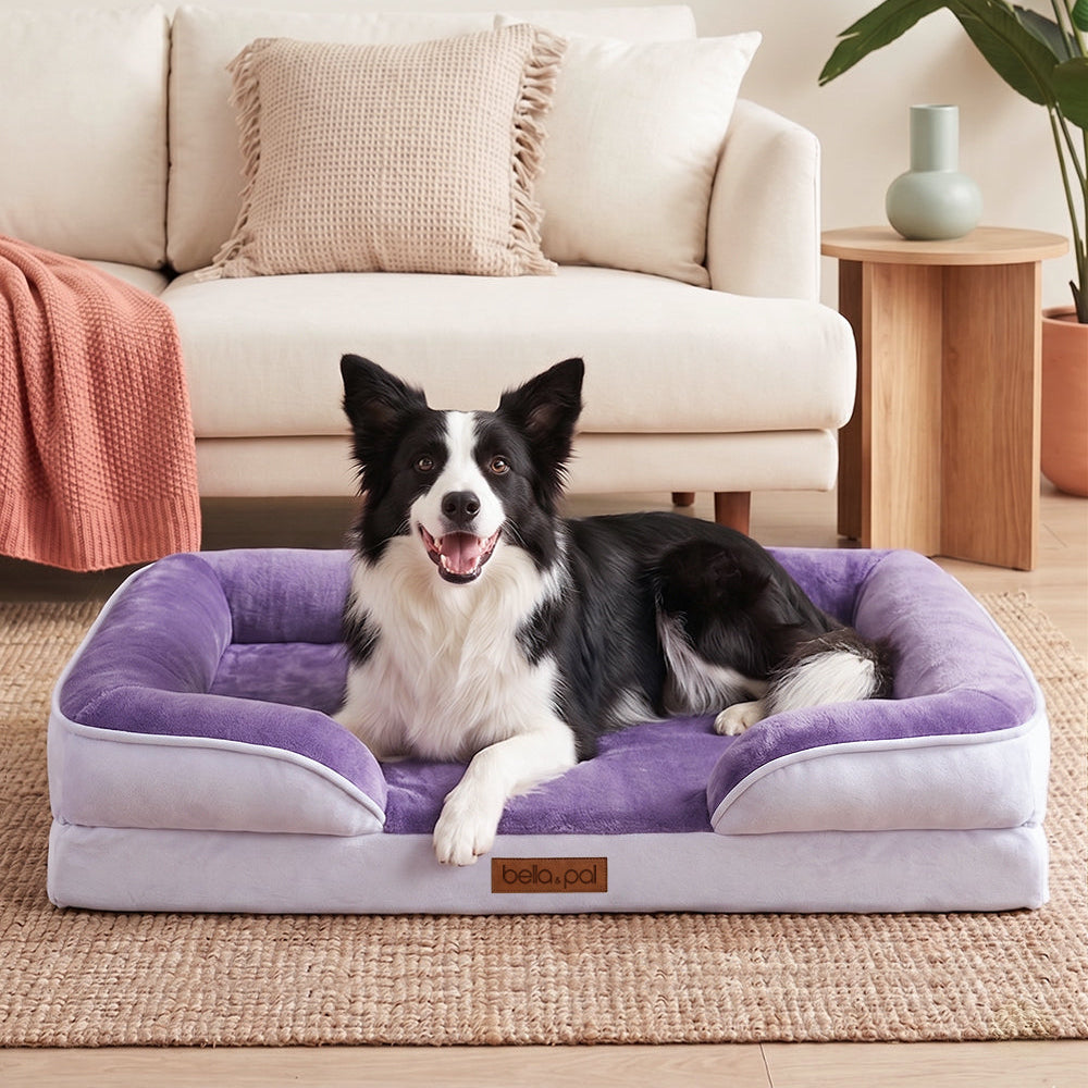 Memory foam orthopedic dog bed lavender