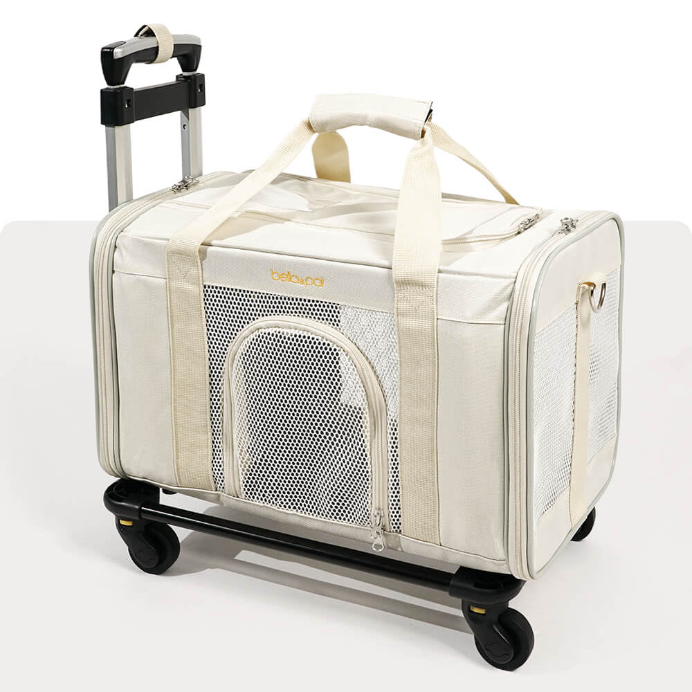 Cloud Dancer rolling pet carrier with detachable trolley